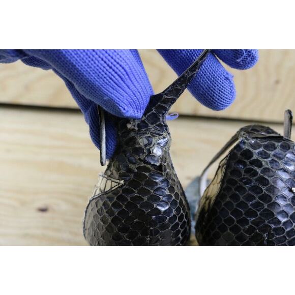 Miu Miu Shoes Womens 9 Heels Snake Python Leather Platform Buckle 2003 Vtg Y2K - Picture 11 of 13